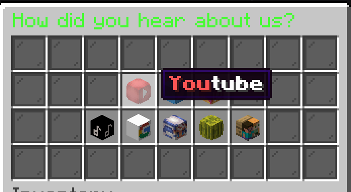 Selection GUI, Youtube Hovered